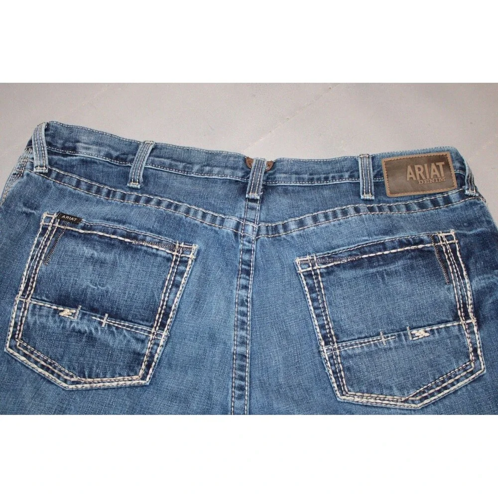 Ariat M3‎ Loose Fit Jeans Mens 44x36 Medium Wash Bootcut Western Workwear Denim